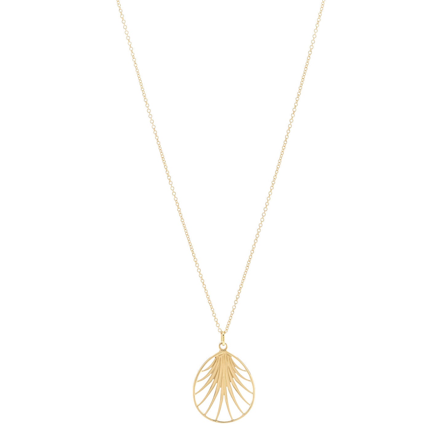 18K Yellow Gold Small Paloma Picasso Villa Paloma Palm Pendant Necklace