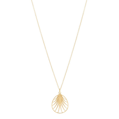 Tiffany 18K Yellow Gold Small Paloma Picasso Villa Paloma Palm Pendant Necklace 1 of 5