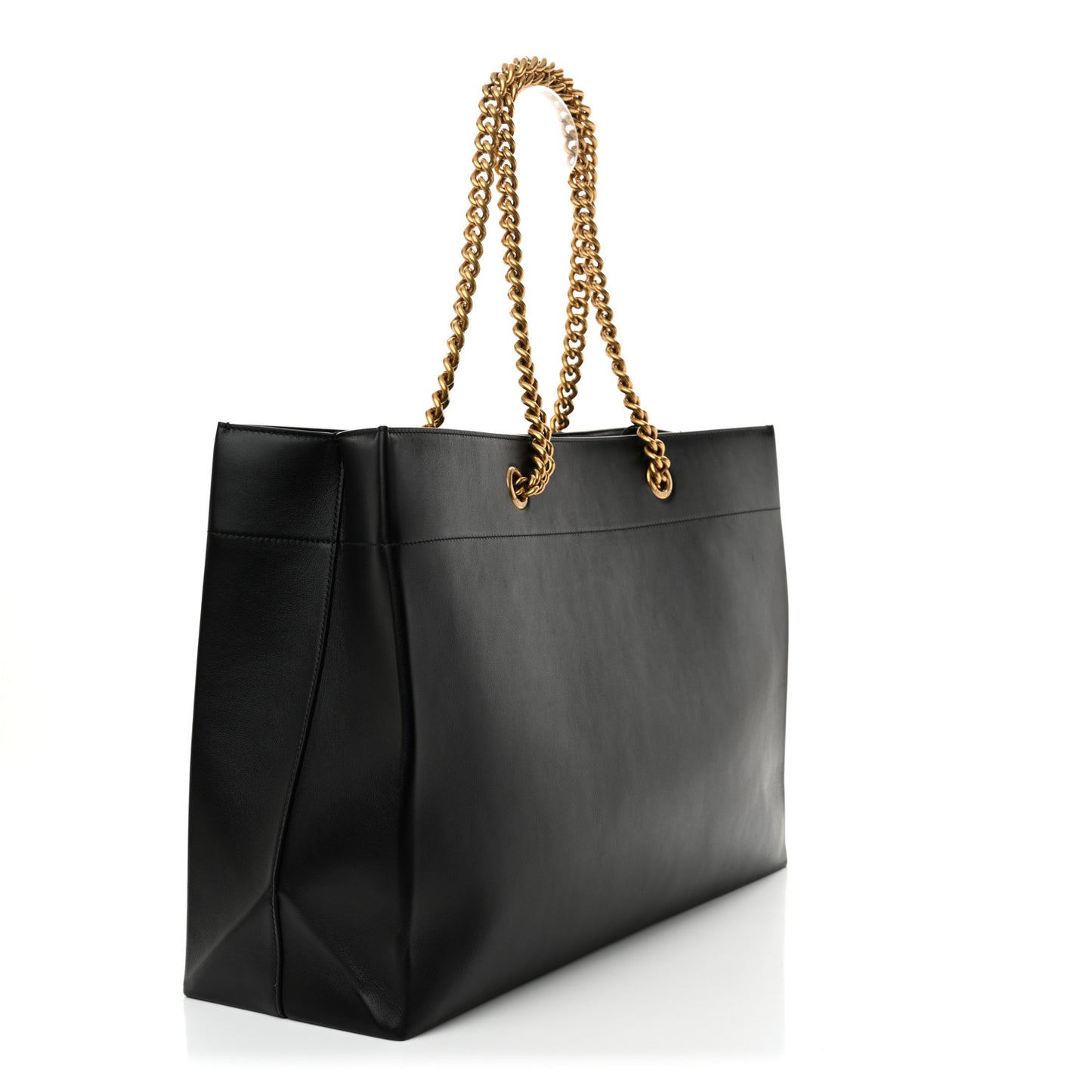 Soft Smooth Calfskin Large Duty Free Tote Black