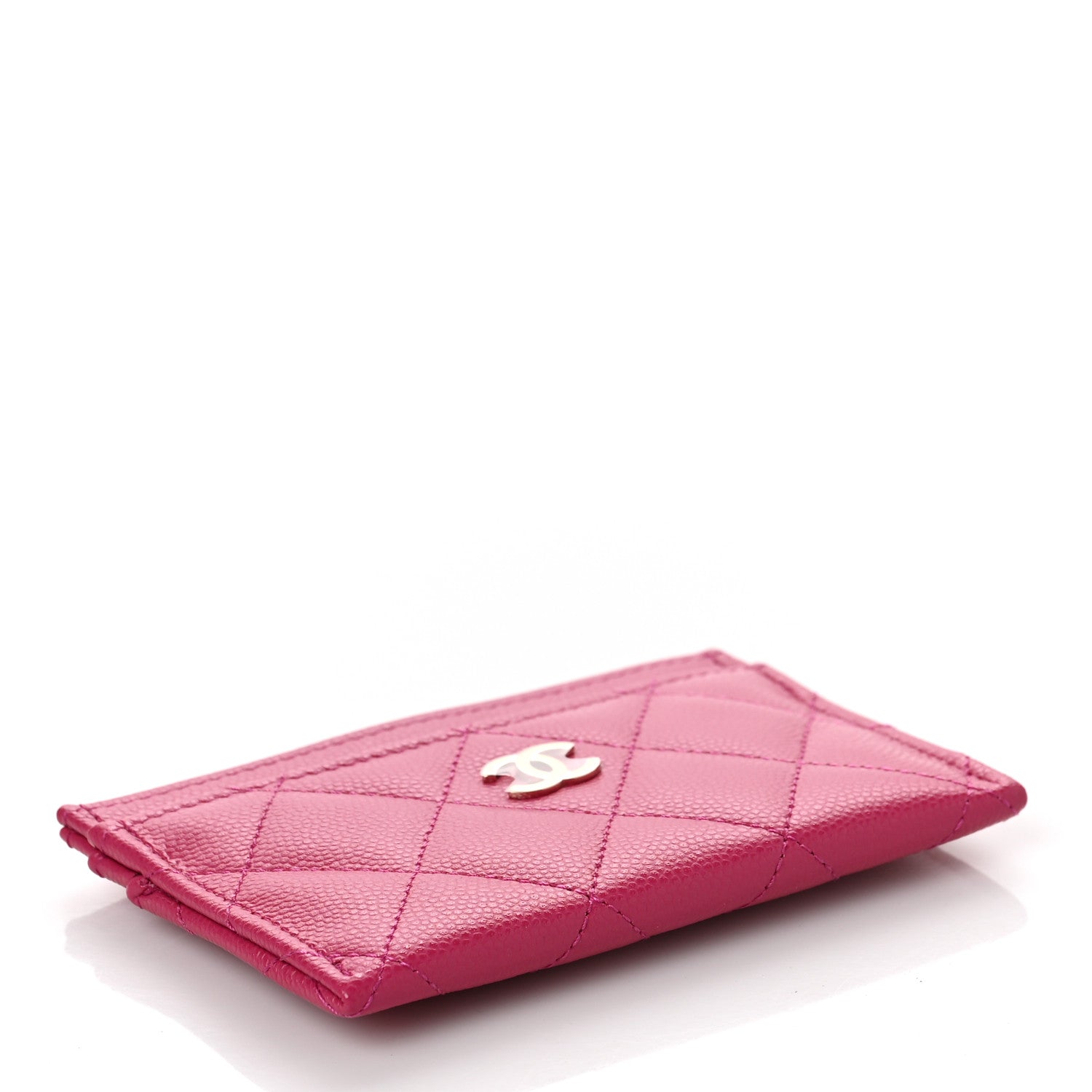 Chanel Caviar Quilted Card Holder Fuchsia 4 of 8
