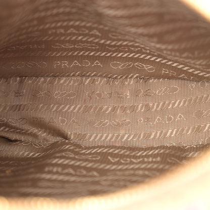 Prada Yarn Raffia Effect Crochet Striped Re-Edition 2005 Shoulder Bag Naturale Petalo 5 of 11