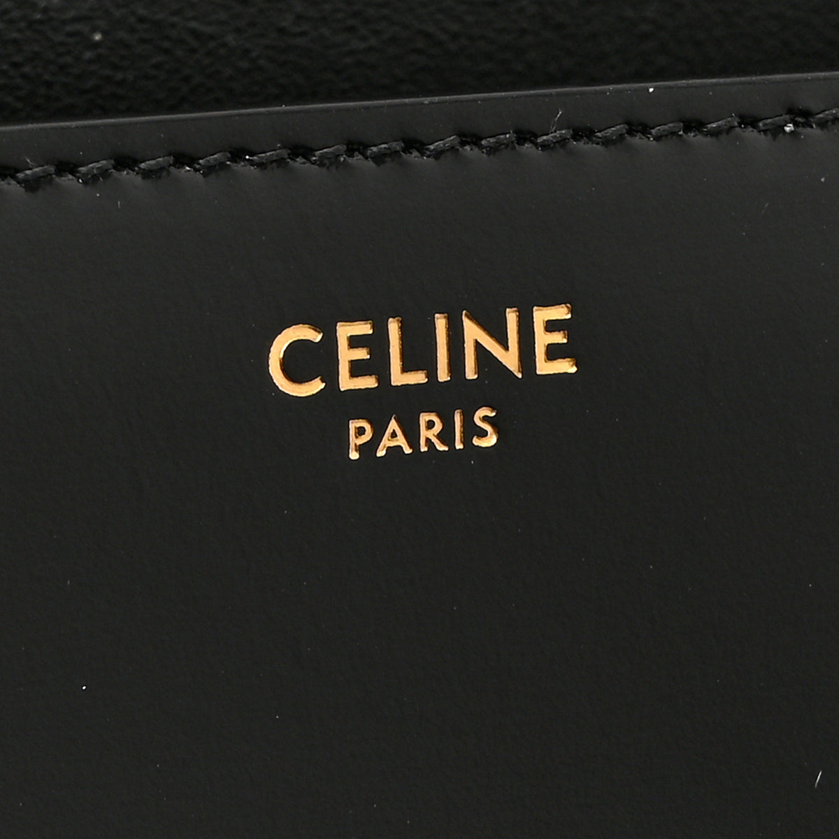 Shiny Calfskin Triomphe Crystals Chain Shoulder Bag Black