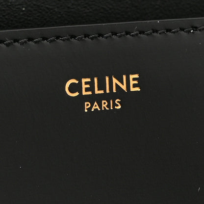 Celine Shiny Calfskin Triomphe Crystals Chain Shoulder Bag Black 6 of 12