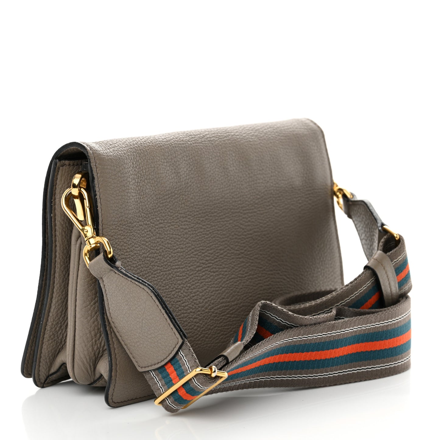 Vitello Daino Crossbody Flap Argilla