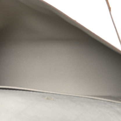 Hermes Ostrich Kelly Pochette Clutch Gris Perle 6 of 12