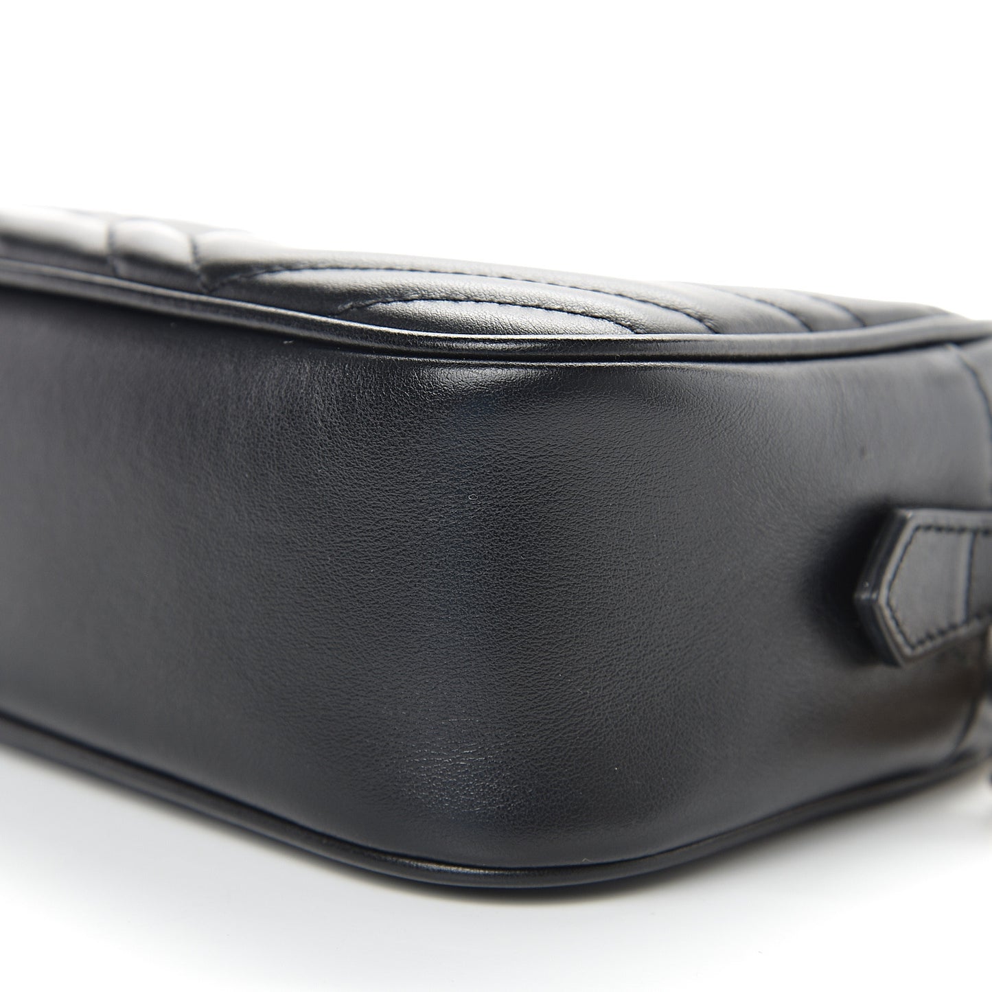 Calfskin Matelasse Small GG Marmont Chain Shoulder Bag Black