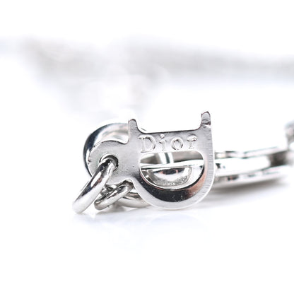 Christian Dior Metal Logo Necklace Silver 4 of 4