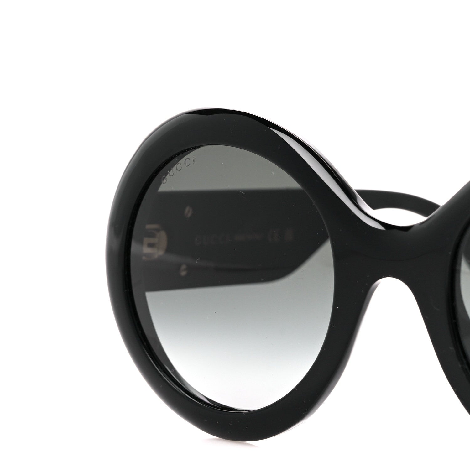 Gucci Acetate Round GG0101S Glitter Sunglasses Black 8 of 8