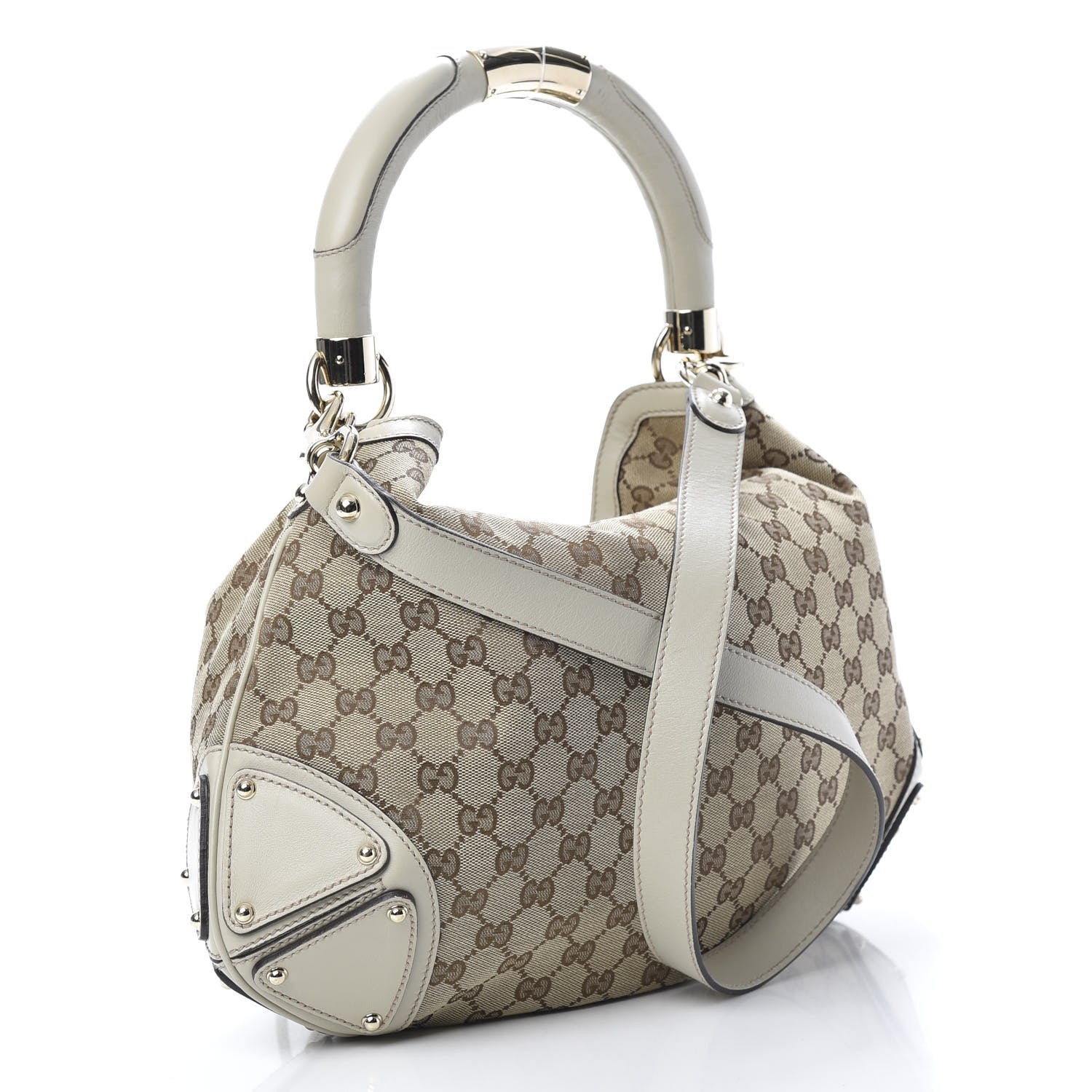 Gucci Monogram Medium Indy Top Handle Bag Off White 2 of 10