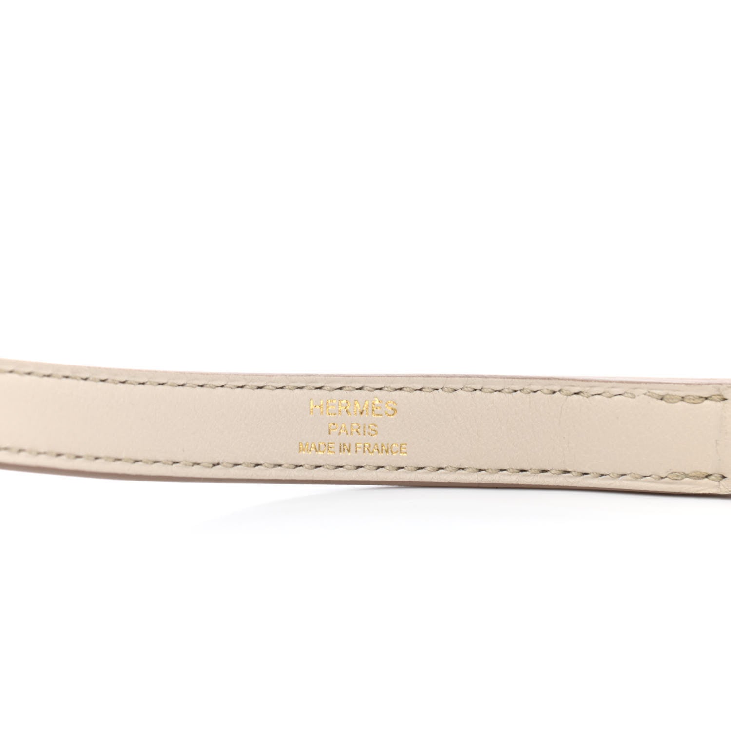 Hermes Taurillon Clemence Kelly Shoulder Strap Craie 3 of 4