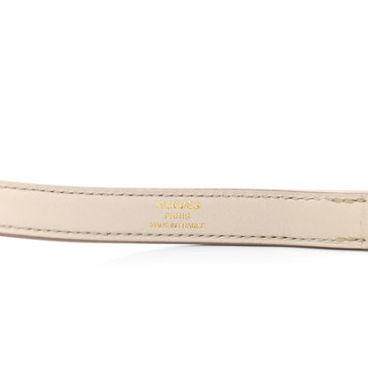 Hermes Taurillon Clemence Kelly Shoulder Strap Craie 3 of 4