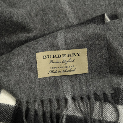 Burberry Cashmere Giant Check Scarf Mid Grey 3 of 3