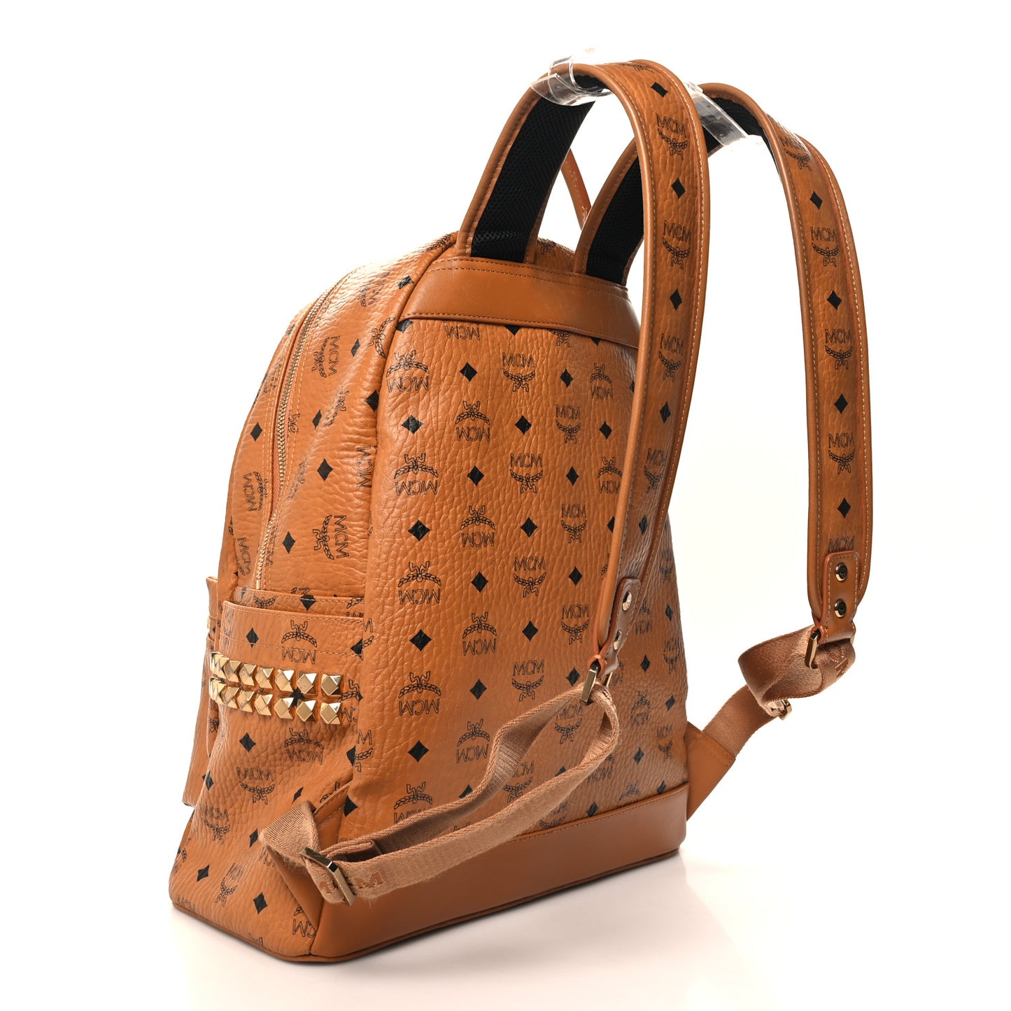 Visetos Medium Side Studs Stark Backpack Cognac