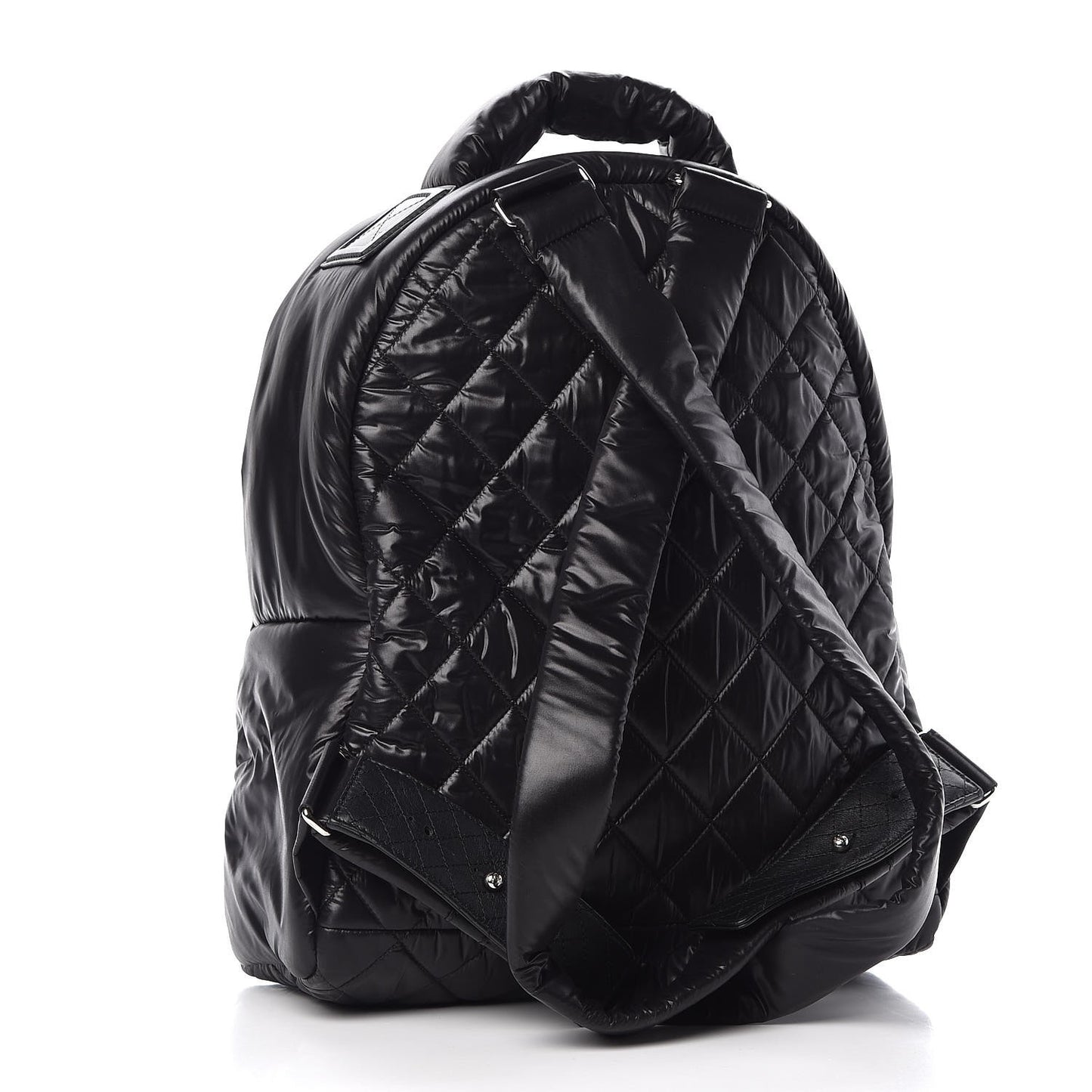 Nylon Quilted Coco Cocoon Backpack Black