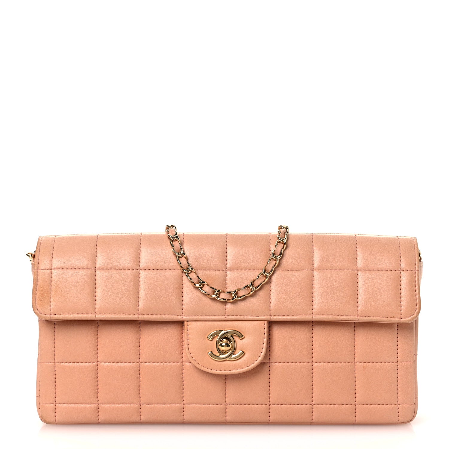 Chanel Lambskin East West Chocolate Bar Flap Light Orange 1 of 14