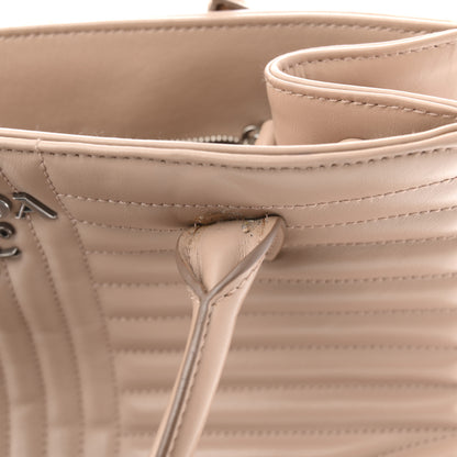 Prada Soft Calfskin Impunture Diagramme Tote Cipria 11 of 12