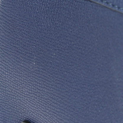 Burberry Grainy Calfskin House Check Medium Banner Tote Ink Blue 8 of 9