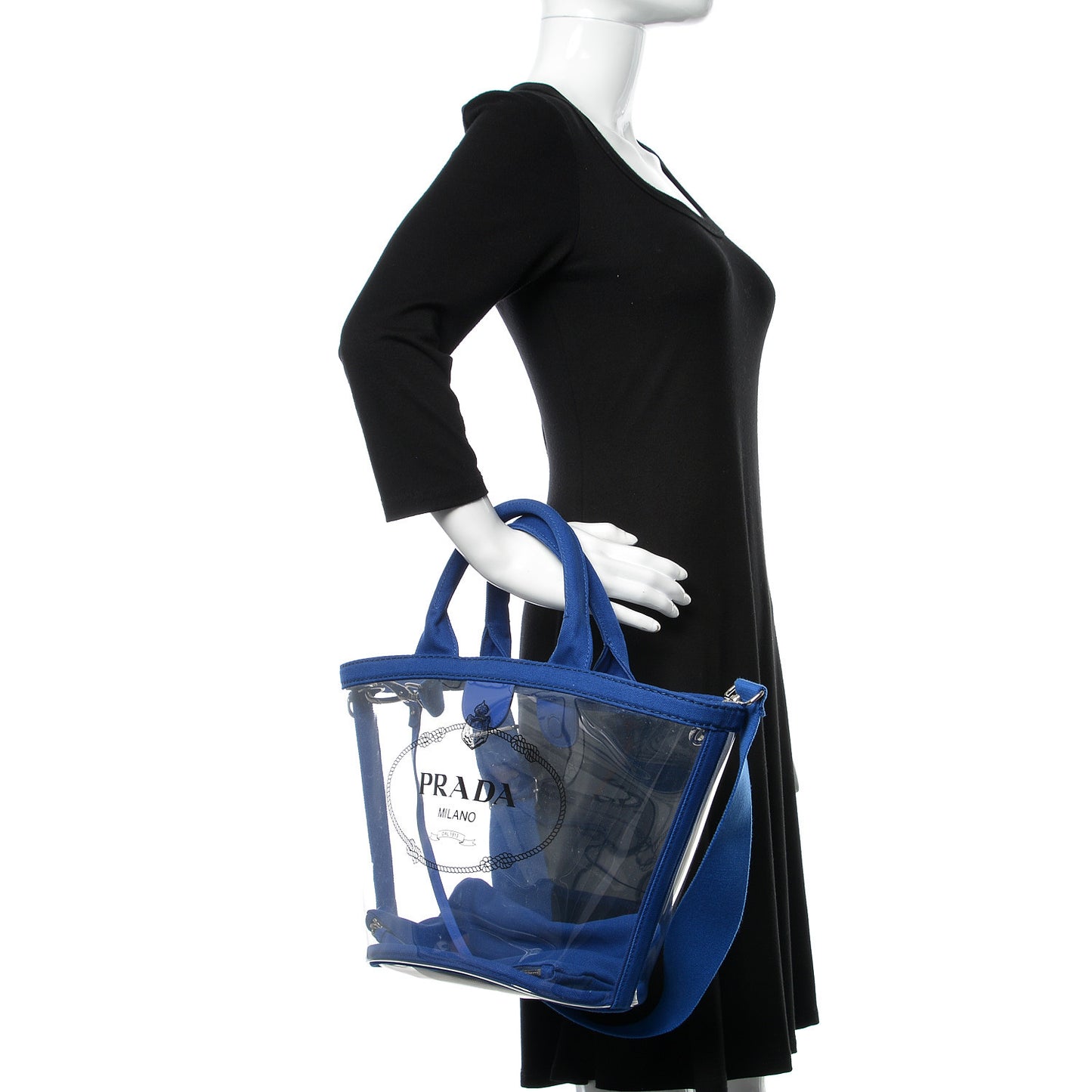 Plexiglass Canapa Small Shopper Tote Cobalto