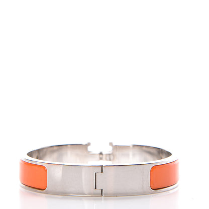 Hermes Enamel Narrow Clic Clac H Bracelet PM Orange 3 of 6