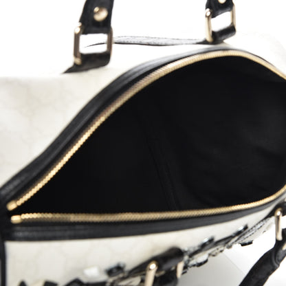 Gucci GG Plus Monogram Embellished Medium Joy Boston White Black 5 of 13