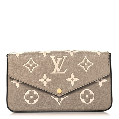 Louis Vuitton Empreinte Monogram Giant Felicie Pochette Tourterelle Creme 1 of 9