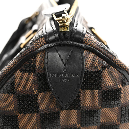 Louis Vuitton Damier Paillettes Speedy 30 Black 6 of 14