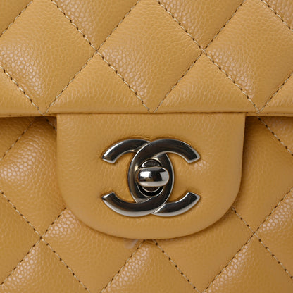 Chanel Caviar Quilted Small Double Flap Yellow 8 of 12