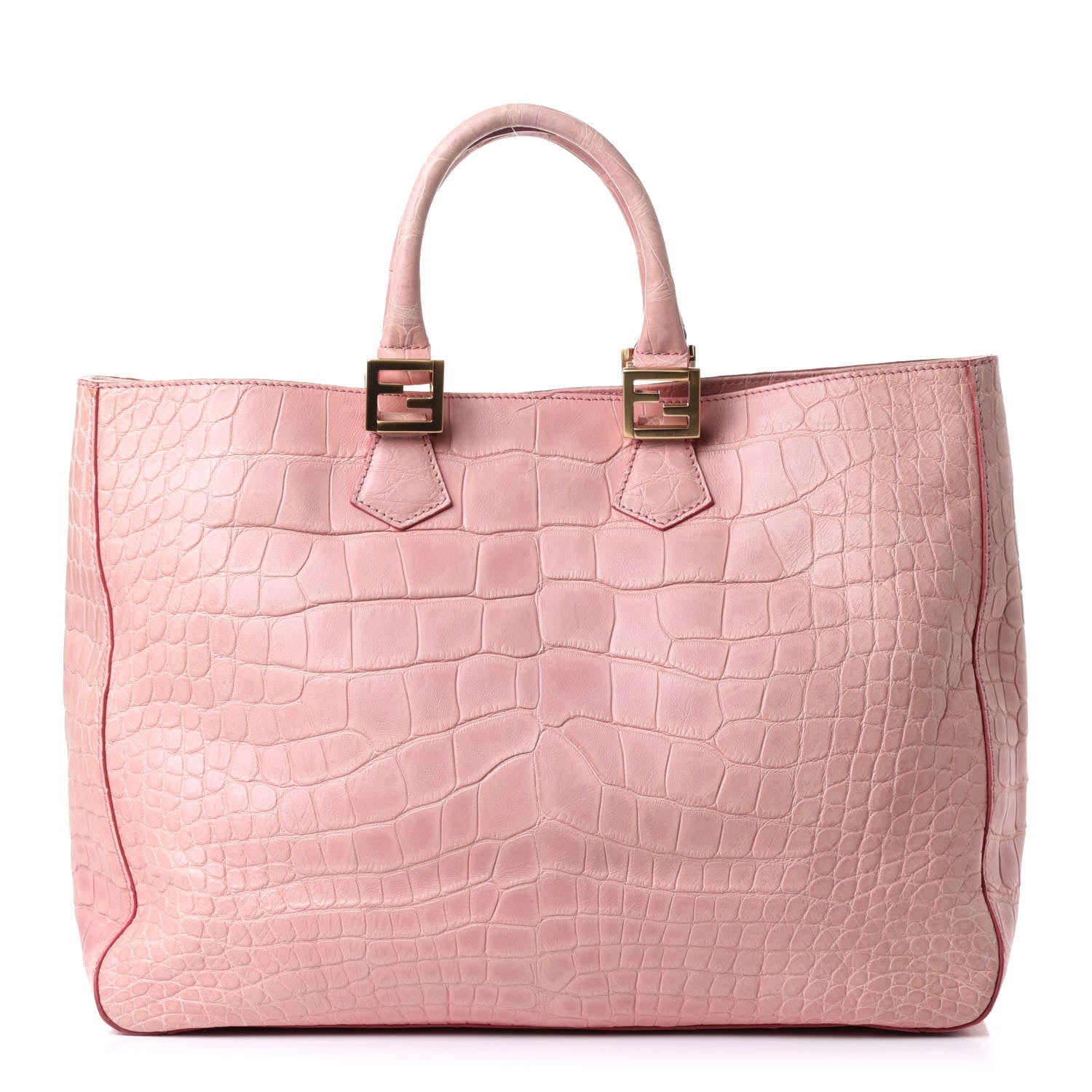 Fendi Alligator Large Twins Tote Pink 1 of 18
