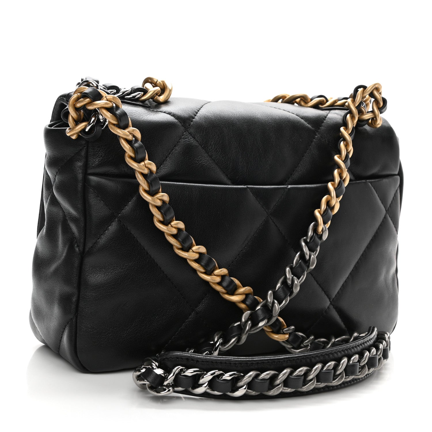 Chanel Lambskin Quilted Medium Chanel 19 Flap Black 3 of 10