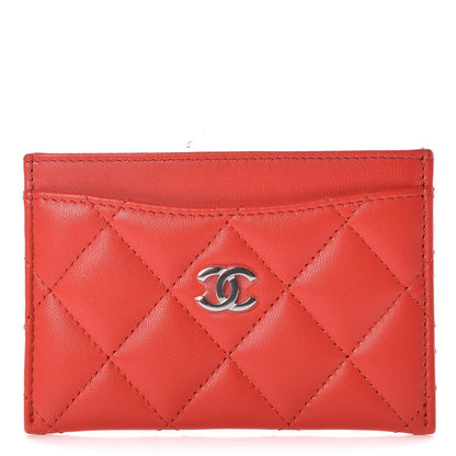 Chanel Lambskin Quilted Card Holder Red 1 of 8