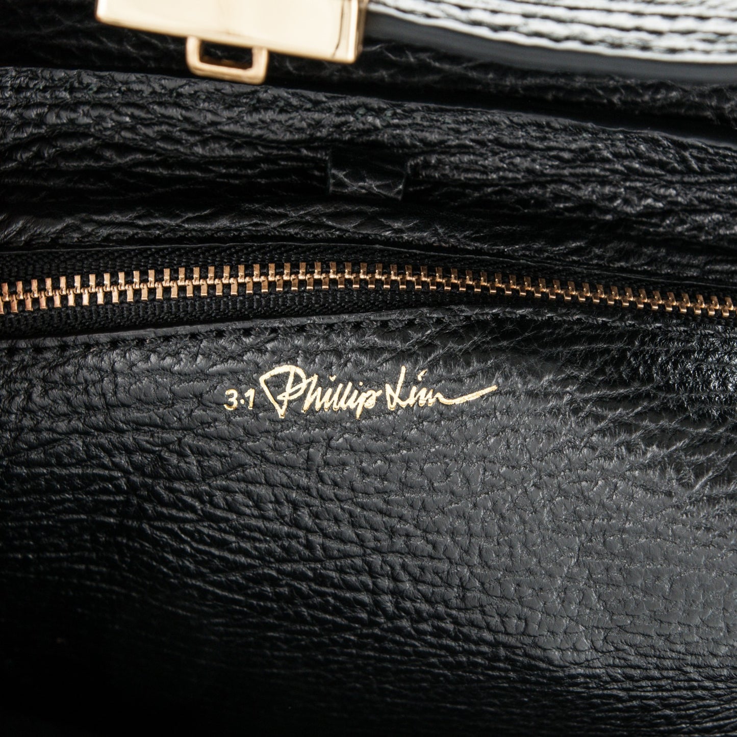 3.1 Textured Calfskin Mini Pashli Satchel Black