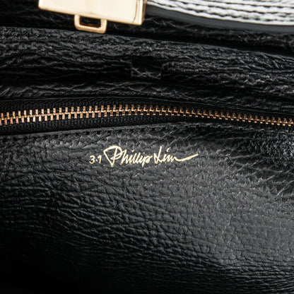 3.1 Phillip Lim 3.1 Textured Calfskin Mini Pashli Satchel Black 6 of 7