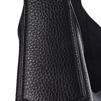 Prada Vitello Daino Embossed Logo Hobo Black 14 of 21