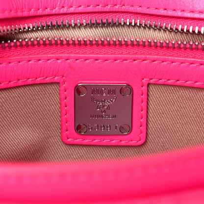MCM Visetos Monogram Medium Millie Crossbody Bag Neon Pink 5 of 10
