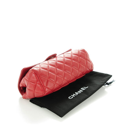 Chanel Lambskin Quilted Flap Cosmetic Case Red 4 of 8