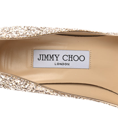 Jimmy Choo Coarse Glitter Fabric Agnes 85 Pumps 36.5 Ballet Pink 7 of 7