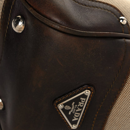 Prada Jacquard Logo Tote Corda Moro 9 of 20
