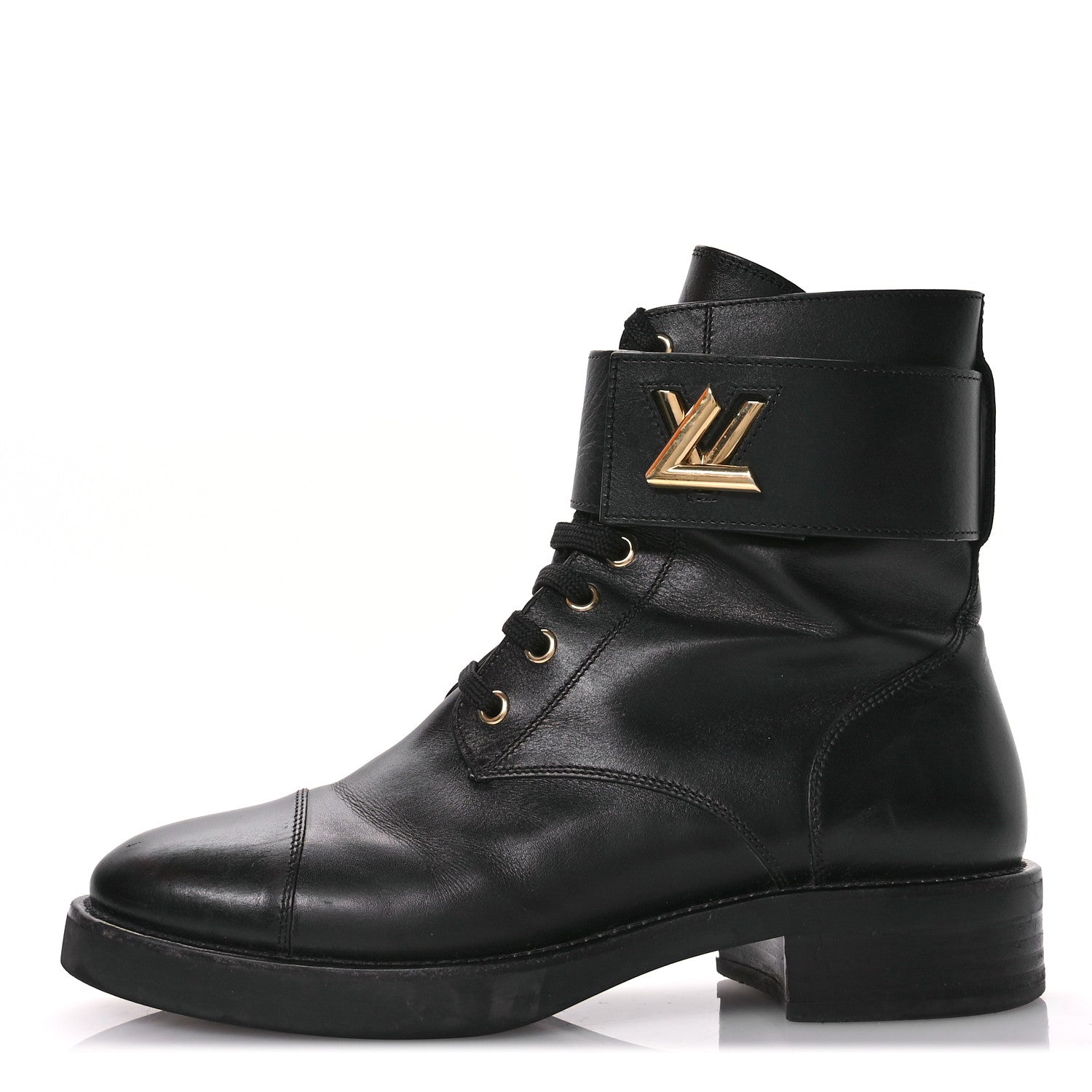 Louis Vuitton Calfskin Wonderland Ranger Boots 38.5 Black 1 of 10