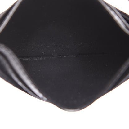 Saint Laurent Grain De Poudre Matelasse Chevron Monogram Credit Card Case Black 4 of 6