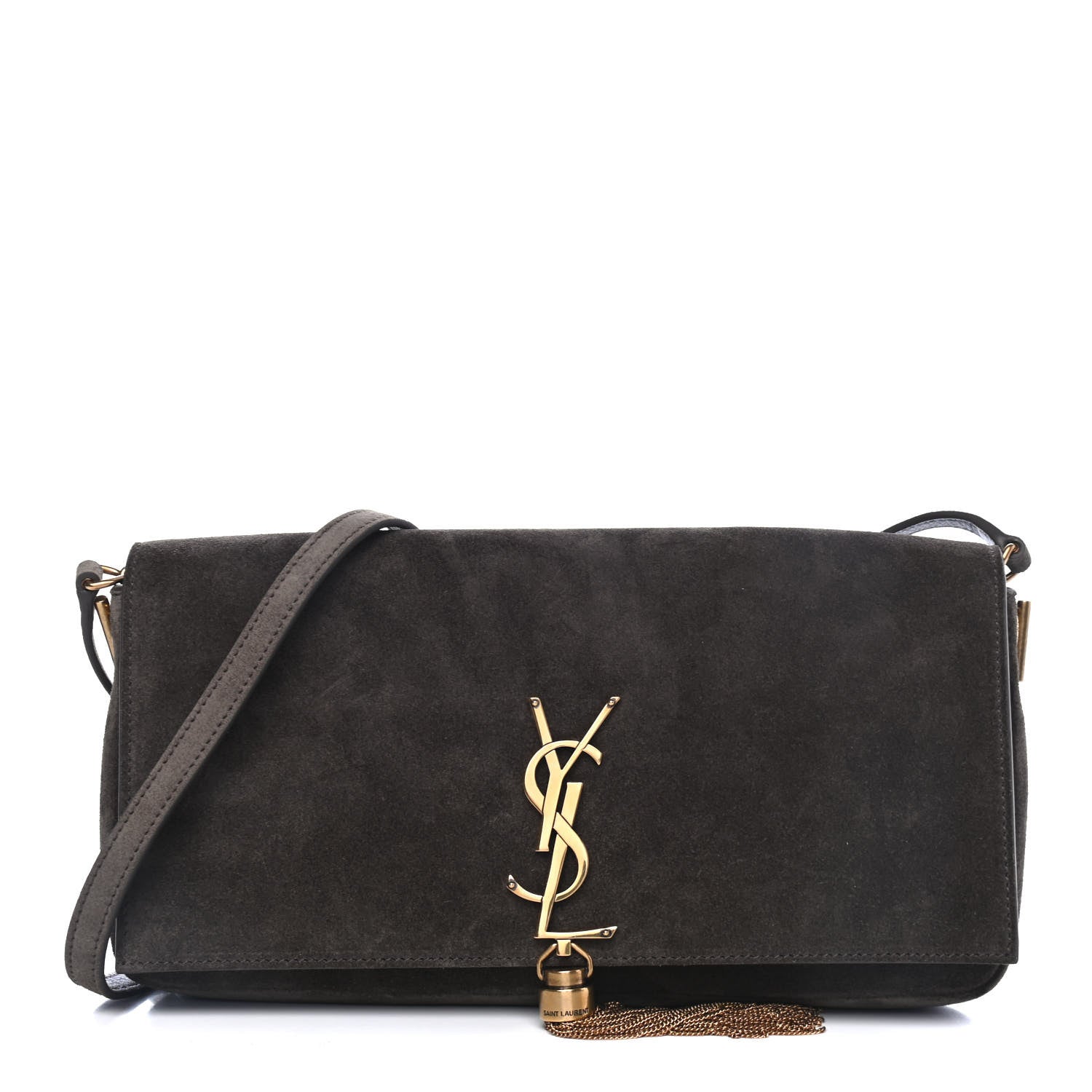Saint Laurent Suede Monogram Tassel Kate 99 Pebble 1 of 4