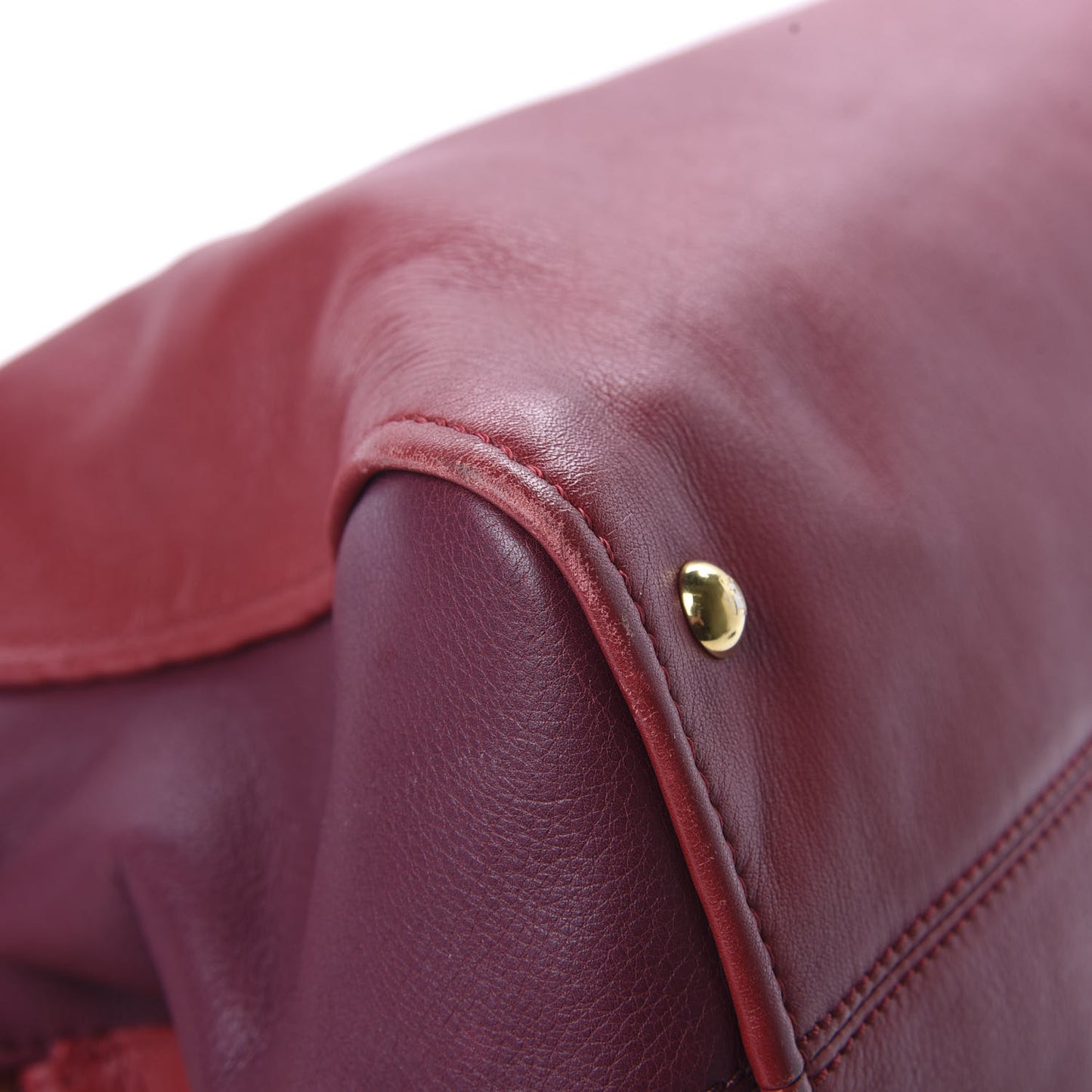 Vitello Capra Alabama Colorblock Large Chameleon Tote Ciliegia Bordeaux Ruby