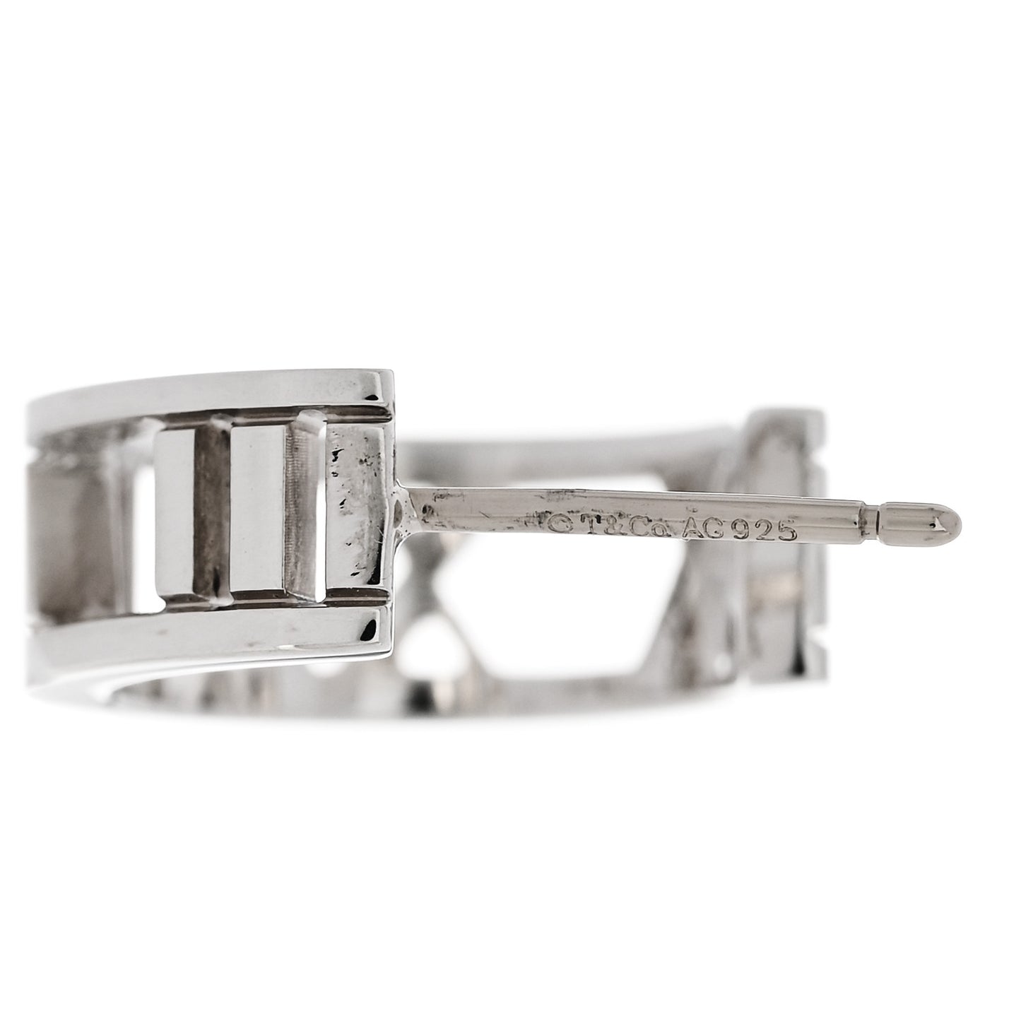Sterling Silver Small Atlas Open Hoop Earrings