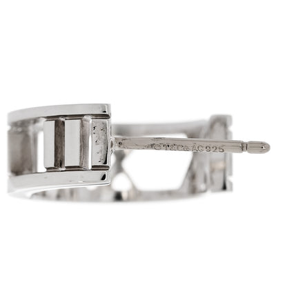 Tiffany Sterling Silver Small Atlas Open Hoop Earrings 4 of 5