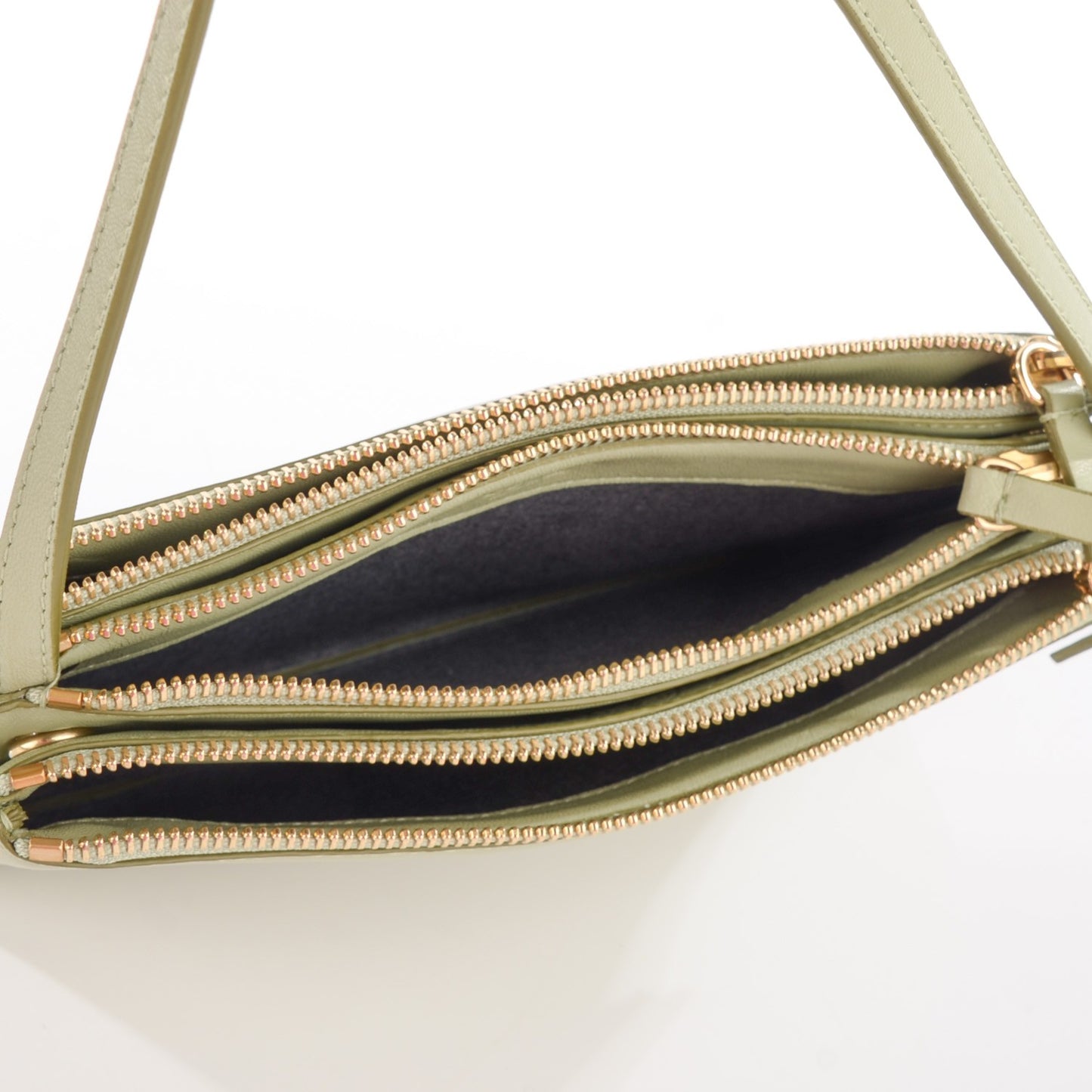 Lambskin Small Trio Crossbody Bag Pistachio