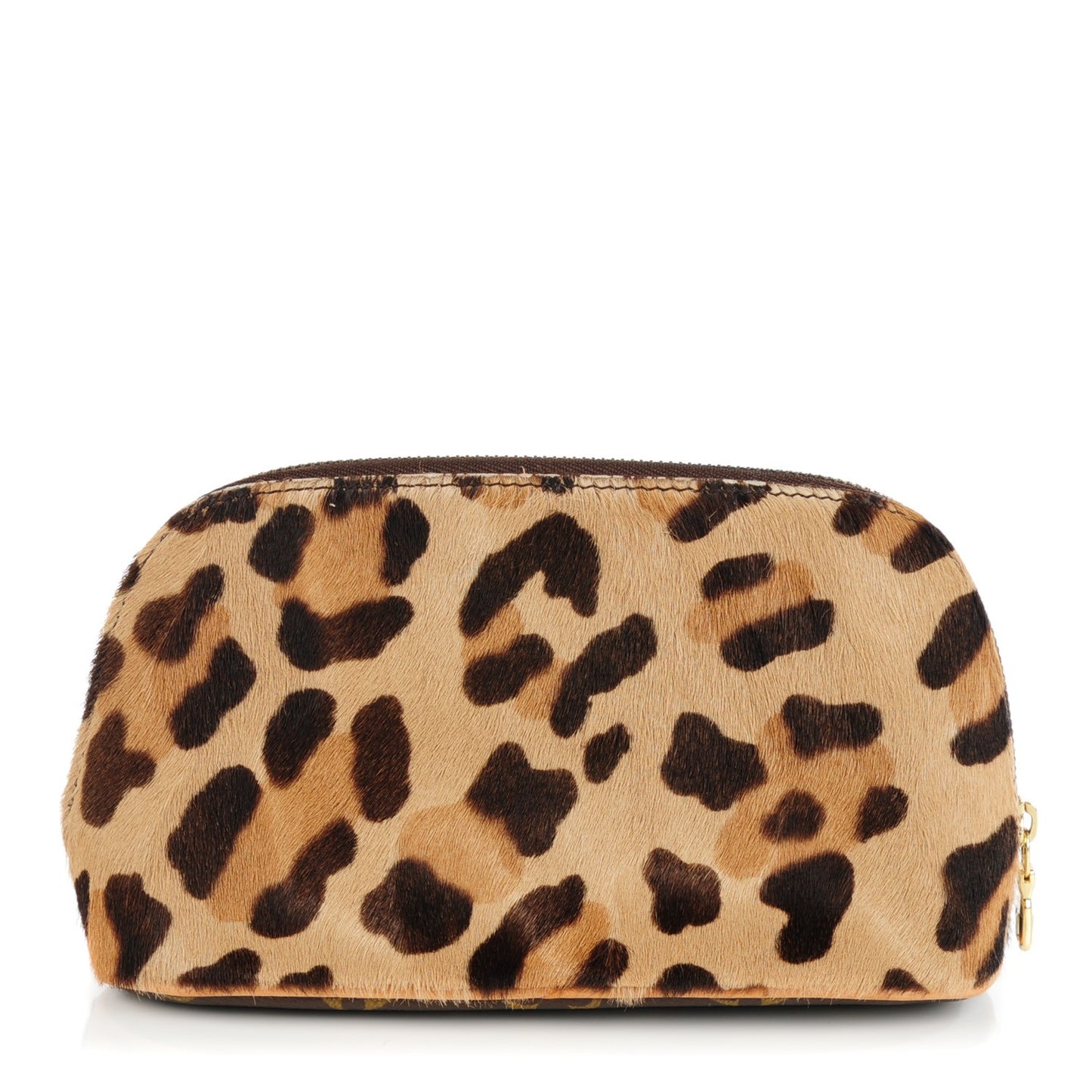 Monogram Leopard Print Pony Hair Azzedine Alaia Cosmetic Pouch