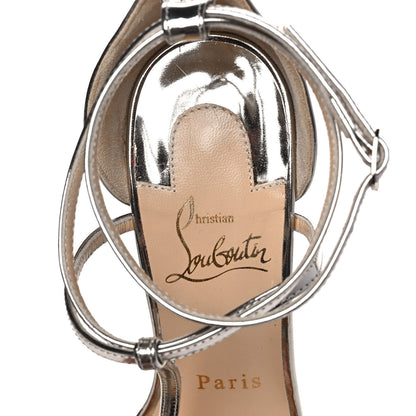 Christian Louboutin Specchio Blakissima 85 T-Strap Sandals 36 Platine 7 of 8