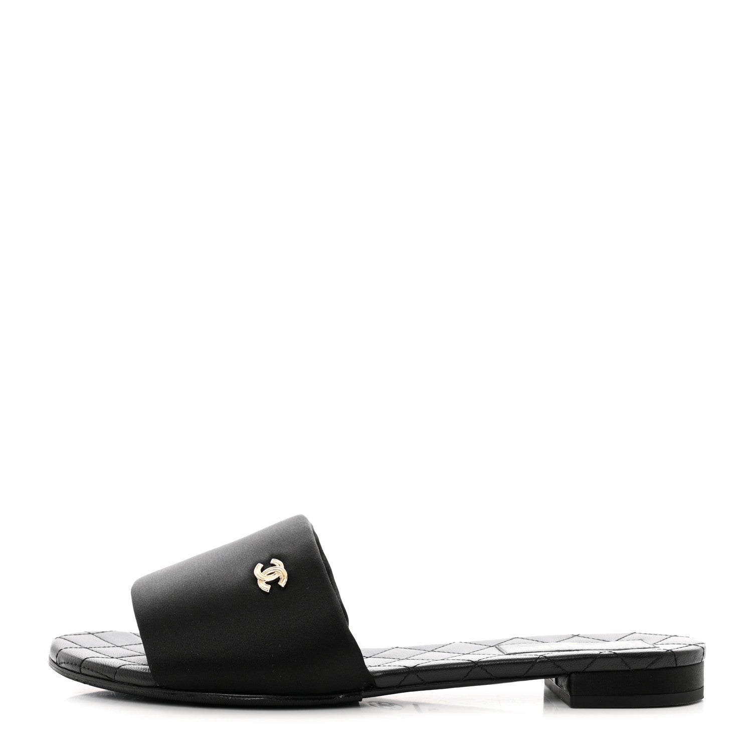 Chanel Satin Mule Sandals 41 Black 1 of 9