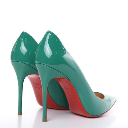Christian Louboutin Patent Decollete 554 100 Pumps 35.5 Mint 4 of 12