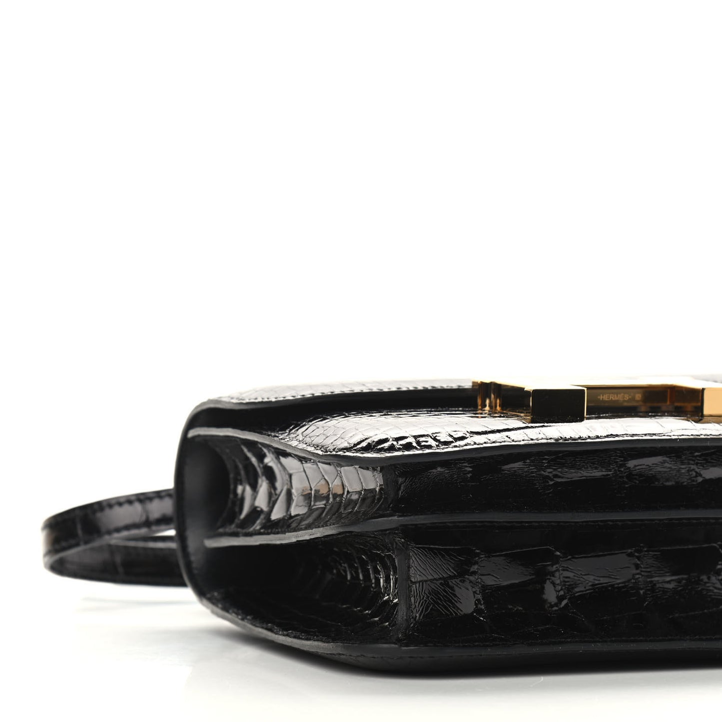 Shiny Alligator Constance 18 Black