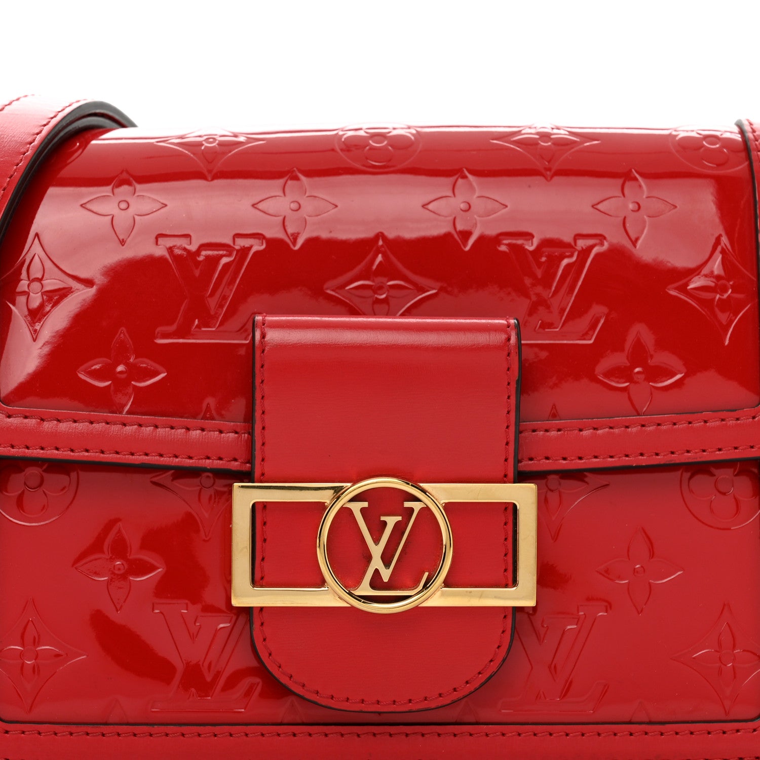 Louis Vuitton Vernis Monogram Dauphine Mini Red 5 of 10